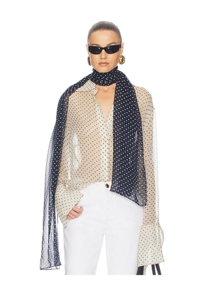 Helsa The Relaxed Shirt in Silk Chiffon in Ivory. Size XXS. Also in XS, S, M, L, XL.