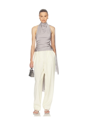 Helsa Natasha Silk Halter in Grey. Size XXS. Also in XS, S, M, L, XL.