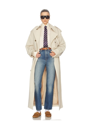 Helsa Classic Oversized Trench in Tan. Size XXS. Also in XS, S, M, L, XL.
