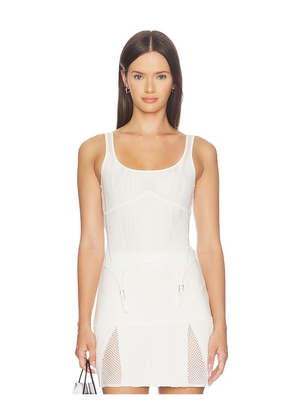 fleur du mal Rib Garter Top in Ivory. Size XS. Also in S, M, L.