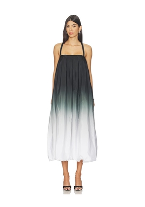 Norma Kamali Strap Bubble Dress To Midcalf in White,Grey. Size XS. Also in XXS, S, M, L, XL.