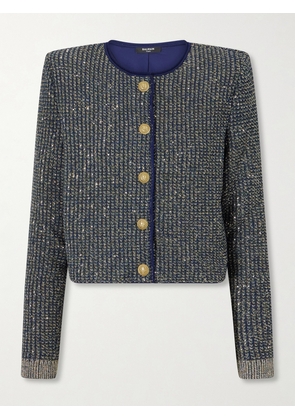 Balmain - Metallic-trimmed Tweed Cardigan - Multi - FR 34,FR 36,FR 38,FR 40,FR 42,FR 44
