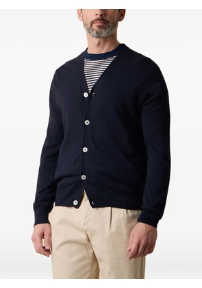 Brooks Brothers V-neck ribbed cardigan - Blue