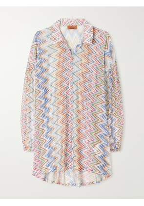 Missoni - Striped Mesh Knitted Shirt - Multi - x small,small,medium,large