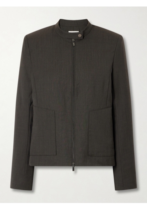 ST. AGNI - Moto Wool-blend Jacket - Gray - xx small,x small,small,medium,large,x large
