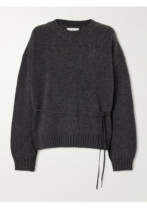 ST. AGNI - Belted Wool Sweatshirt - Gray - XS/S,M/L
