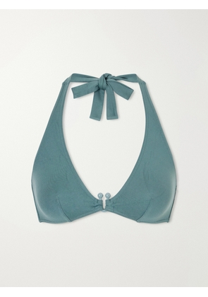 Eres - Noctambule Embellished Halterneck Bikini Top - Green - FR 36,FR 38,FR 40,FR 42,FR 44,FR 46