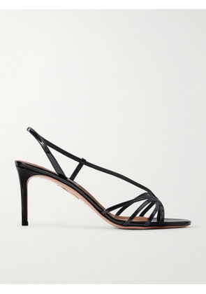 Aquazzura - Talk To Me 75 Patent-leather Slingback Sandals - Black - IT36,IT36.5,IT37,IT37.5,IT38,IT38.5,IT39,IT39.5,IT40,IT40.5,IT41,IT41.5,IT42