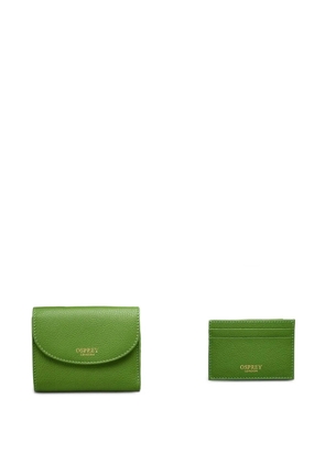 Osprey Tilly leather wallet and card holder set - Green