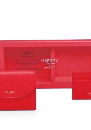 Osprey Tilly logo-print leather wallet set - Red