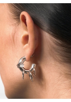 Panconesi Serpent crystal-embellished hoop earrings - Silver