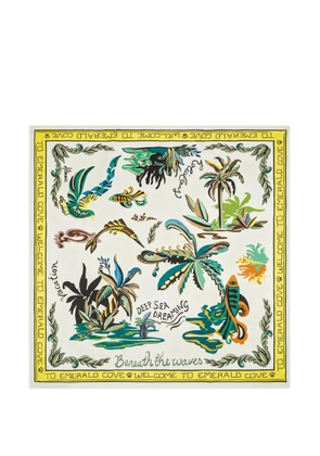 ALEMAIS Day Dream graphic-print scarf - Neutrals