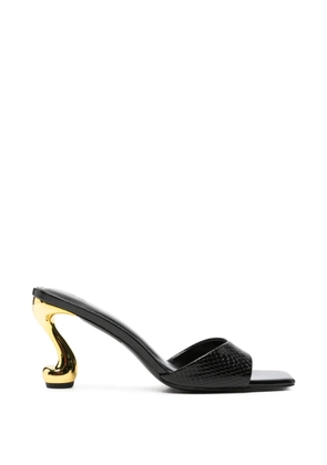 JW Pei Hannah snakeskin-effect sandals - Black