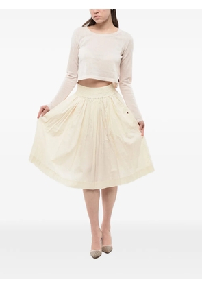 Woolrich pleated flared midi skirt - Neutrals