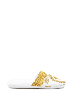 Versace I Heart Baroque slippers - White
