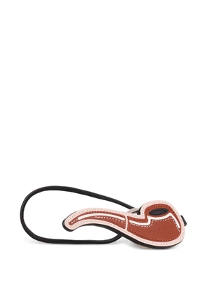 Longchamp Longcharm pipe keyring - Brown
