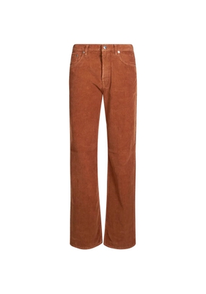 Haikure Korea corduroy-texture trousers - Brown