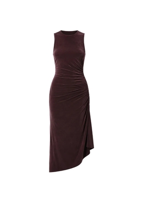AGOLDE Anya ruched asymmetric dress - Purple