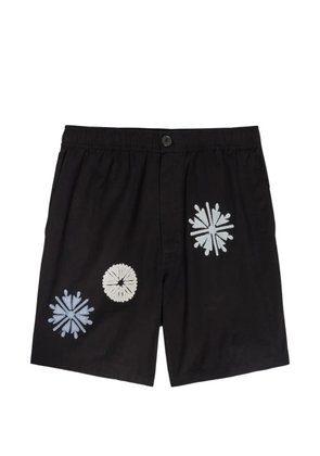 Wax London Kurt embroidered-motif shorts - Black