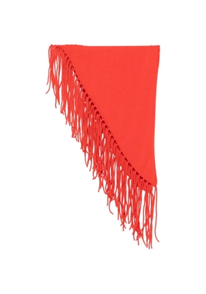 P.A.R.O.S.H. fringe-trim triangular scarf - Red