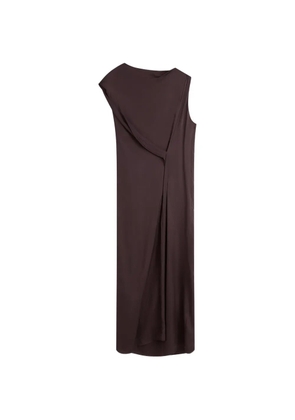 BONDI BORN Ardea draped asymmetric maxi dress - Brown
