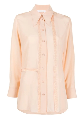 Chloé lace trim shirt - Neutrals