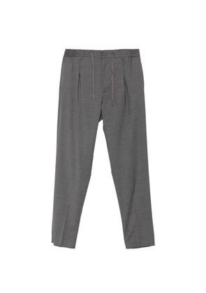 Tagliatore pleated drawstring trousers - Grey