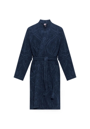 ETRO HOME paisley-jacquard bathrobe - Blue