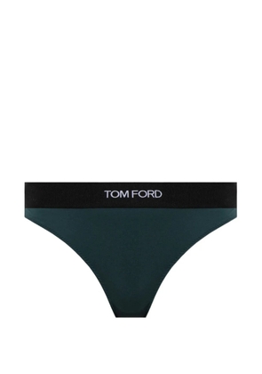TOM FORD logo-waistband brief - Green