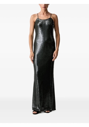 Patrizia Pepe sequin-embellished spaghetti-strap maxi dress - Grey