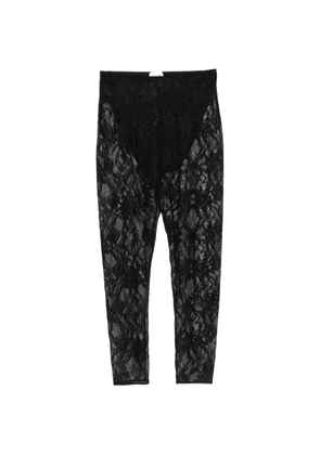 THE ANDAMANE Loli lace-panelled cropped trousers - Black
