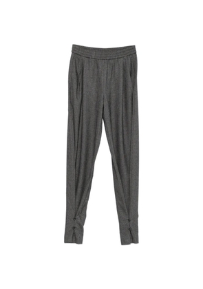 THE ANDAMANE buttoned-cuff elasticated-waist trousers - Grey