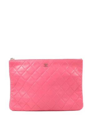 CHANEL Pre-Owned CC quilted clutch bag - Pink