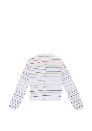 Paul Smith striped round-neck cardigan - White