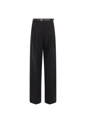 Max Mara belted pleated trousers - Black