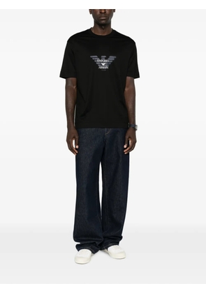 Emporio Armani logo-print crew-neck T-shirt - Black