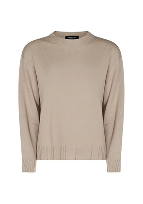 Fabiana Filippi ribbed-trim bead-embellished sweater - Neutrals