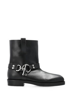 Balmain harness square-toe ankle boots - Black