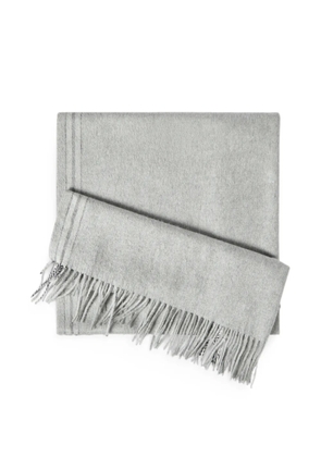 Brunello Cucinelli silk scarf with selvedge - Grey