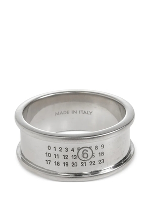 MM6 Maison Margiela logo-engraved band ring - Silver