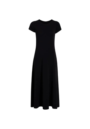 Another Tomorrow A-line cap-sleeve midi dress - Black