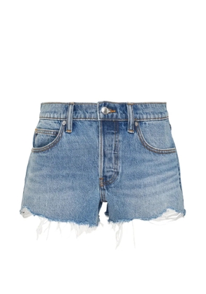 Alexander Wang crystal-embellished frayed shorts - Blue