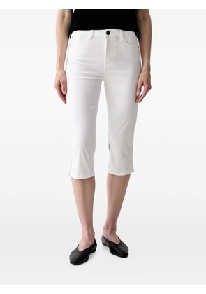GUESS USA logo-patch cropped jeans - White