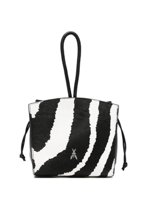 Patrizia Pepe zebra-print leather clutch bags - Black