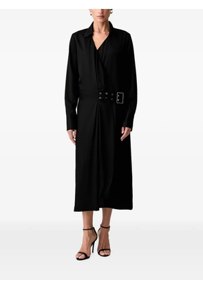 Trussardi belted wrap-style midi dress - Black