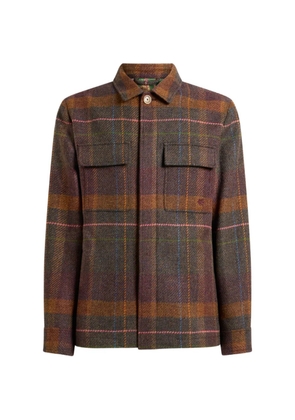ETRO Madras wool and cashmere shirt jacket - Brown