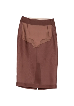 Patrizia Pepe organza midi skirt - Brown