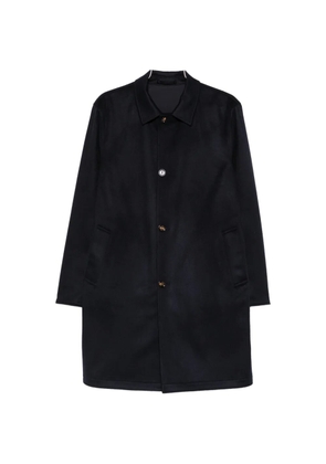 Kired single-breasted reversible coat - Blue
