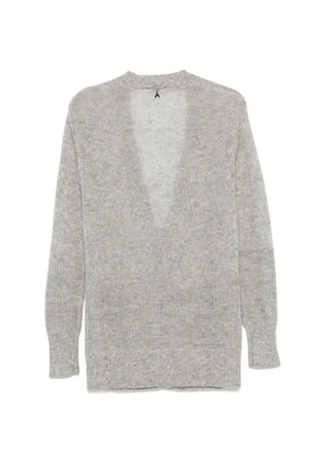 Patrizia Pepe fine-knit patch-pocket cardigan - Grey