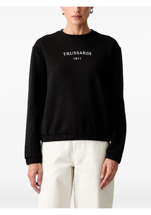 Trussardi logo-embroidered sweatshirt - Black